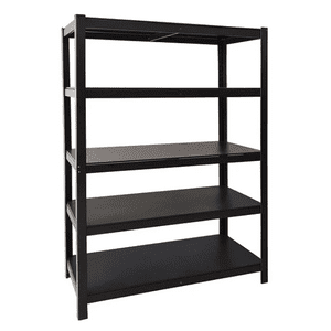 Metalbrein - Estante Metálico 183X120X45 Negro Bandeja Metálica - 5 Niveles