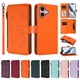thumbnail image 3 of Funda Cartera Mariposa para [iPhone 16 Plus] con Soporte y Cremallera Naranja, 3 of 6