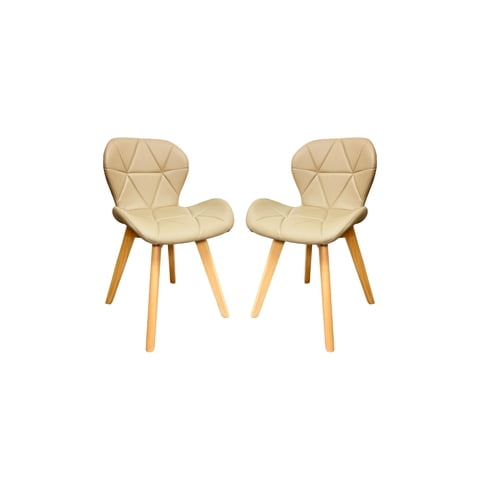 Habita2 Chile - Pack 2 Sillas Radar Wood Beige