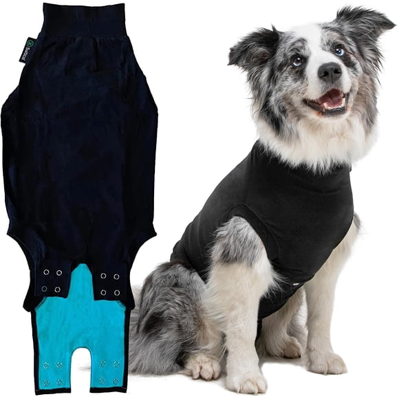 Traje de recuperación Suitical para cirugía de perros M+ negro