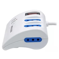 Philco - Zapatilla Alargador Extension De Escritorio Usb C Blanco