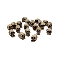 Magideal - Juego De Mini Calaveras De 20 Piezas, Escultura De Esqueleto, Arte De Resina, Adorno De Esqueleto, Estatua De Cabeza De Esqueleto Para Estante De