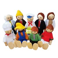 Bothyi - Mini Figura De Personas, Figura De Juego Portátil, Muñecas En Miniatura, Juego De Casa De Muñecas De Madera