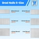 thumbnail image 2 of Clavos Brad meite 18GA galvanizados, 6 tamaños, 6000 piezas, 2 of 7