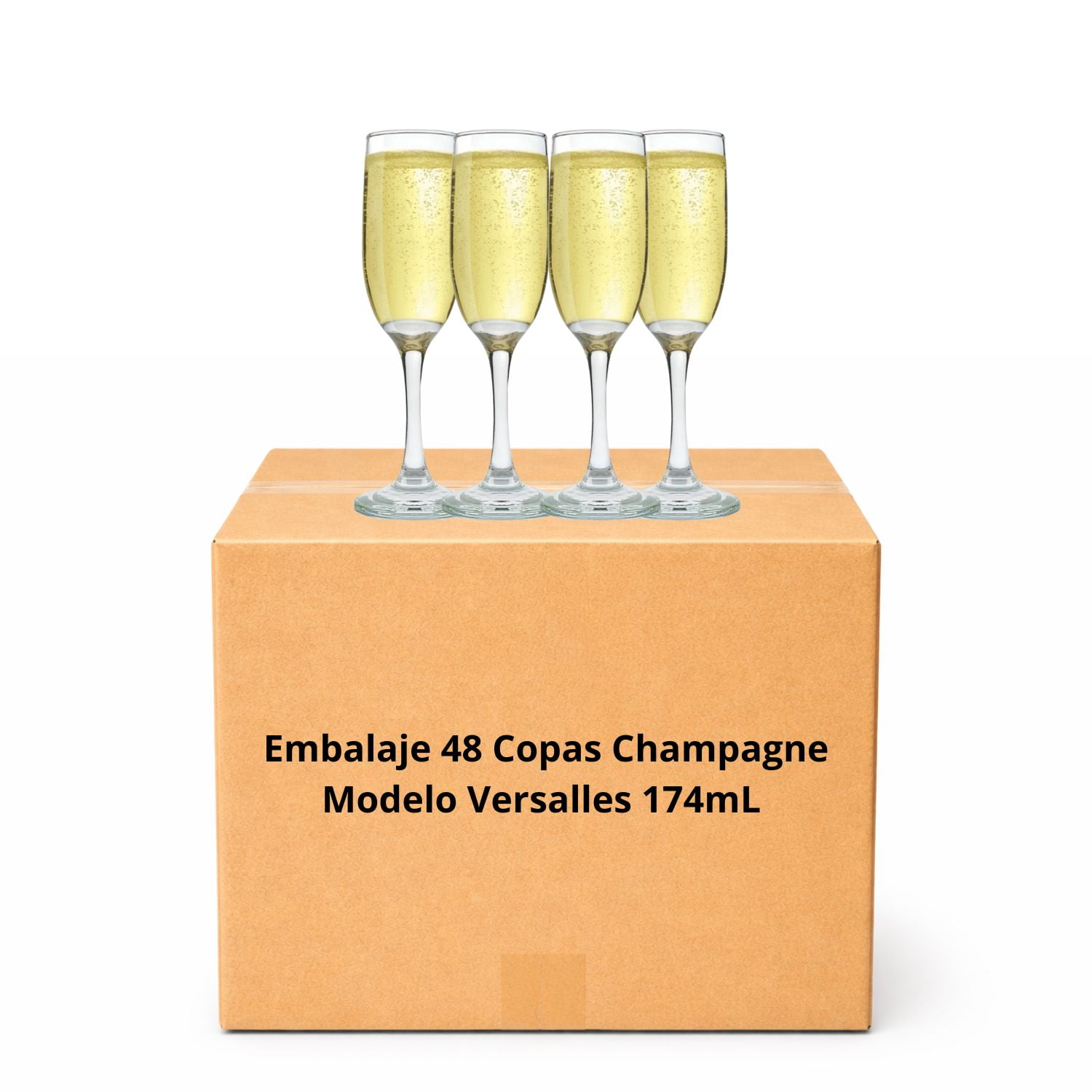 Cristar - Embalaje 48 Copas Champagne Modelo Versalles 174ml Espumante