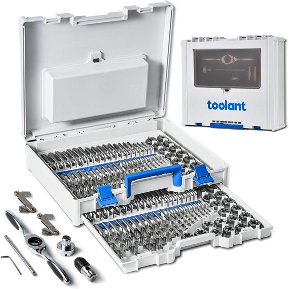 Juego de machos y terrajas Toolant SAE métrico