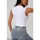 thumbnail image 2 of Polera Corta Mujer Top Sin Manga Full Elasticada Cuello Alto 9009, 2 of 2