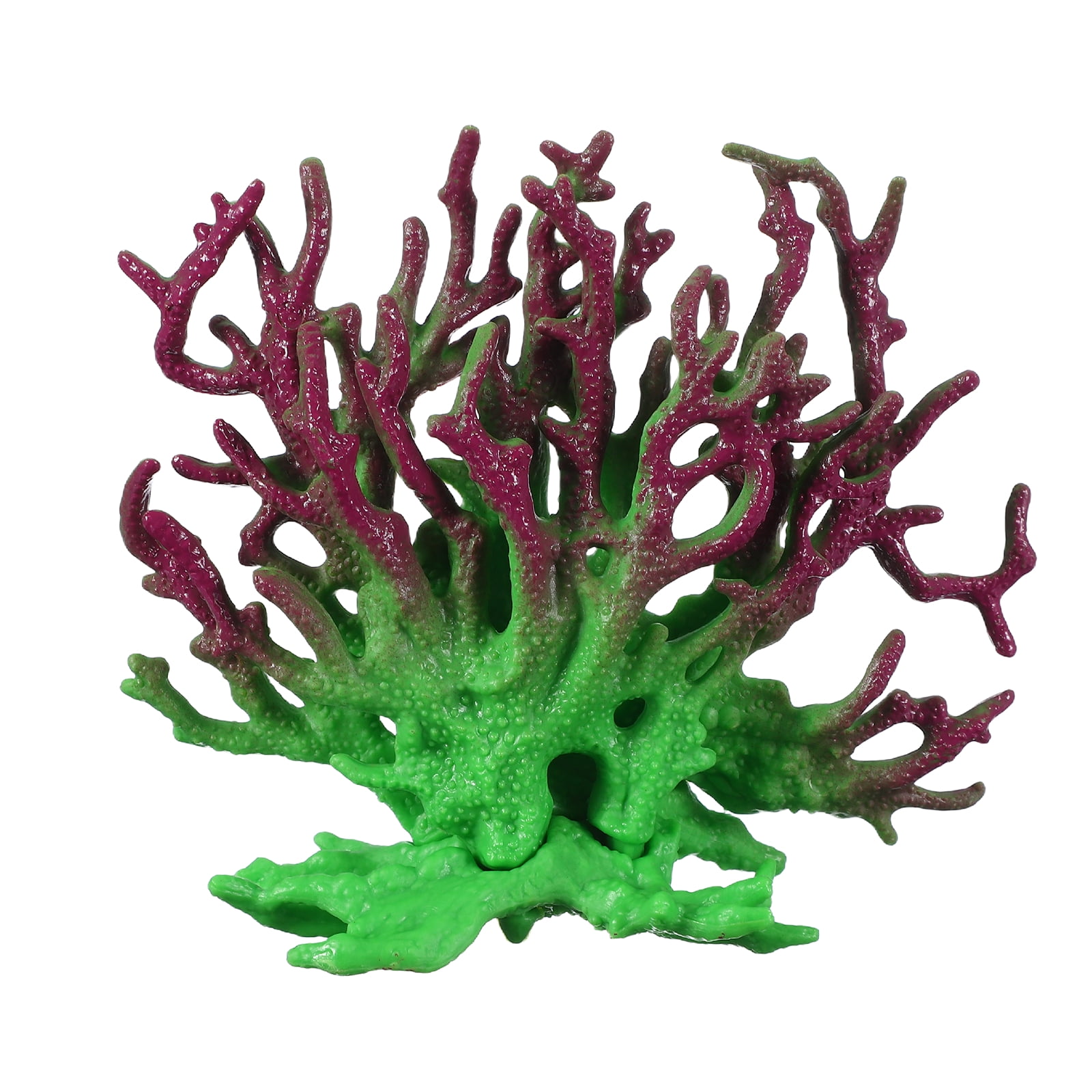 Decoración de Coral para Acuario Uxcell, Decoraciones para Peceras, Adornos de Coral para Peceras, 5.9x2.2x4.7 Pulgadas, (Verde Púrpura, 1 Pza), Destinado para Decoración de Paisajismo de Acuarios