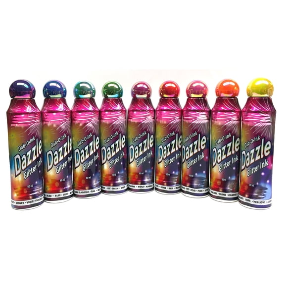 Tinta Dab-O-Ink Dazzle con purpurina Bingo Dauber, 90 ml, paquete de 12