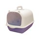 thumbnail image 2 of Inodoro Cerrado Y Cubierto Para Gatos, Antisalpicaduras, Duradero, Caja De Arena Para Gatos Con Capucha, Color Violeta Y Blanco, 2 of 5