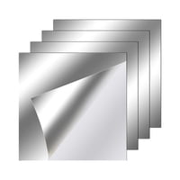 Bothyi - 4 Piezas De Azulejos De Espejo De Pared, Pegatina De Pared De Espejo Para Puerta, Decoración De Pared De Baño, 10Cm X 10Cm