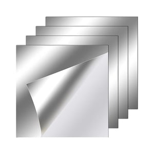 Bothyi - 4 Piezas De Azulejos De Espejo De Pared, Pegatina De Pared De Espejo Para Puerta, Decoración De Pared De Baño, 10Cm X 10Cm