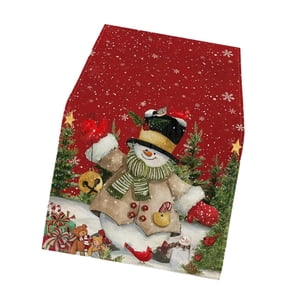 Bothyi - Mantel Rectangular Para Mesa De Festival, De Temporada, De Invierno, Para Navidad, Con Muñeco De Nieve