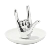 Magideal - Bandeja De Almacenamiento Para Anillos Con Forma De Mano, Bandeja De Joyería Para Mujer, Regalo Nórdico, De Almacenamiento Para Pendientes, Colgantes, Plata