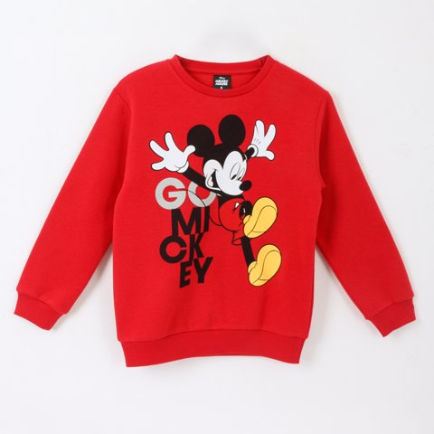 Polerón Cerrado Niño Mickey Mouse Saltando Rojo Disney