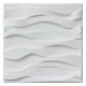 thumbnail image 1 of 12pcs Plastic 3D Wall Panels PVC Wave Wall Design, Paintable Wall Panel, White, 19.7" X 19.7" (50cm*50cm), 12 Tiles 32 Sqft, For Interior Wall Decor In Living Room, Bedroom, Kitchen Room, TV Backgrou, 1 of 4