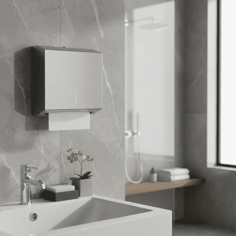 Genérico - Dispensador De Papel Interfoliado Acero Diseño Liso Corto