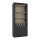 thumbnail image 1 of Bar Alto 2 Puertas Con Botones 5 Botelleros Y Portacopas Beige Y Negro, 1 of 8