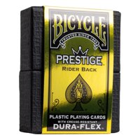Bicycle - Juego De Cartas Para Bicicleta Prestige, Impermeable, Plástico Negro, 1 Baraja