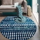 thumbnail image 2 of Alfombra Redonda Phoenix Azul Marino 160 x 160 cm, 2 of 6