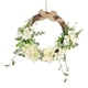 thumbnail image 2 of Flor Corona Ratán Aro Puerta Pared Colgante Jardín Fiesta Decoración Ornamento Blanco, 2 of 3