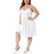 thumbnail image 4 of Agnes Orinda Conjuntos de Halloween Ropa interior de talla grande para mujer Camisón de encaje floral de satén Escote en V Camisón Ropa de dormir Vestidos para dormir 3X Blanco, 4 of 6