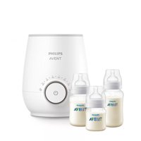 Avent - Pack Calentador De Biberones + 3 Mamaderas Transparente