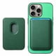 thumbnail image 4 of Funda de Cuero Magnética con Tarjetero para iPhone 16 Pro Max Cubierta Delgada Verde, 4 of 5