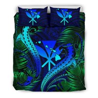 Milsleep - Juego De Cama Hawaii Shark Polynesian Tropical - Azul