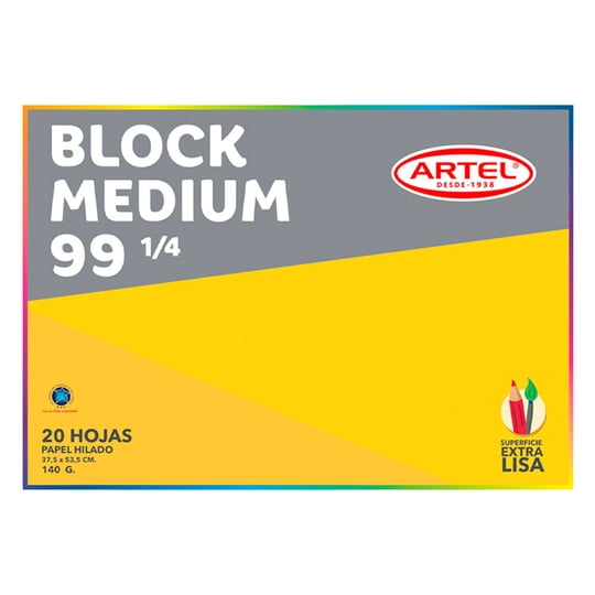 Block Medium 99 1/4 20 Hojas Display 1 Un Artel
