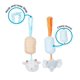 thumbnail image 5 of Conjunto de campanillas para bebé KIDS PREFERRED de jirafa y elefante, 11 cm, 5 of 6