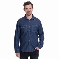 Truval - Camisa Denim Básica Azul Marino