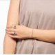 thumbnail image 3 of Anillo BERTHA Juliet chapado en oro rosa de 18 quilates con circonita cúbica azul claro, talla 7, 3 of 3