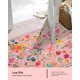 thumbnail image 2 of Alfombra CRYPTOLITE Boho Floral, lavable, 60 x 90 cm, para entrada, color rosa, 2 of 7