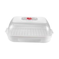 Magideal - Microondas Vaporizador Recipiente Tapa Cocina Comida Material Pp Para Preparar Platos Rápidos Y Fáciles Adecuado Para Hogar Oficina Departamento Dormi