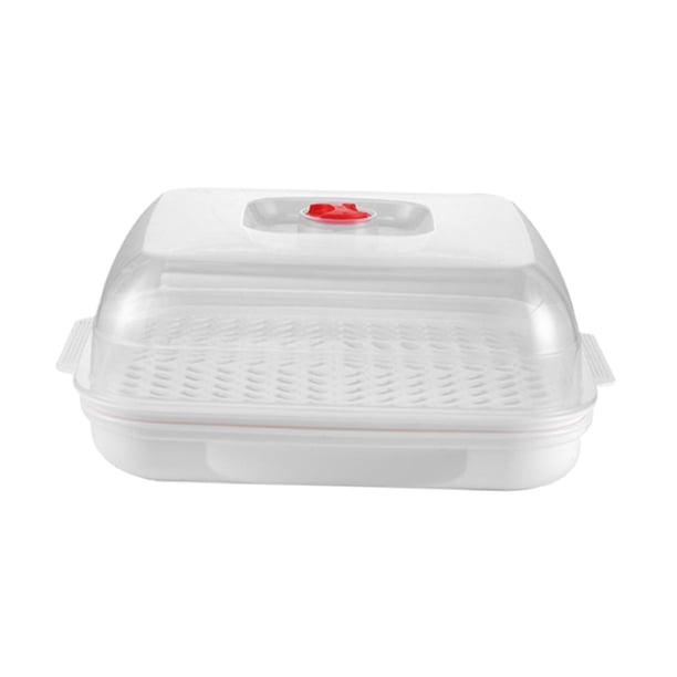 Microondas Vaporizador Recipiente Tapa Cocina Comida Material Pp para Preparar Platos Rápidos y Fáciles Adecuado para Hogar Oficina Departamento Dormi