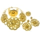 thumbnail image 1 of 4 Pzas 24K Brillantes Conjuntos de Joyería de Compromiso Boda para Mujer Collar Pulsera Aretes Anillo Conjuntos de Joyería Nupcial para Mujer Fiesta Graduación Accesorios de Disfraz, 1 of 6