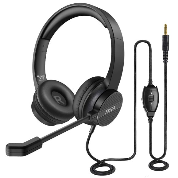 Auriculares EKSA con micrófono para PC con cable de 3,5 mm
