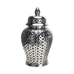 Bothyi - Jarrón De Almacenamiento De Tarros De Jengibre De Cerámica Colección De Jarrones Para Dormitorio Sala De Estar Fiesta L 24Cmx24Cmx43Cm