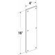 thumbnail image 2 of Placa de empuje para puerta Prime-Line J 4580, latón pulido, 10 x 40 cm, 2 of 2