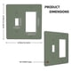 thumbnail image 4 of Tapa decorativa para enchufe Oilbiexn verde salvia, placa de 2 módulos, 4 of 8