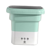Magideal - Lavadora Plegable Portátil, Práctica, Fácil De Transportar, Duradera, Reutilizable, Ahorra Espacio, Pequeña, Conveniente Para Dormitorio, Apartamento, Verde