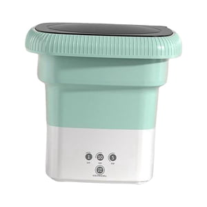Magideal - Lavadora Plegable Portátil, Práctica, Fácil De Transportar, Duradera, Reutilizable, Ahorra Espacio, Pequeña, Conveniente Para Dormitorio, Apartamento, Verde