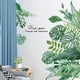 thumbnail image 5 of Calcomanía de pared con hojas tropicales verdes, pegatinas de pared con hojas de palmera y plantas naturales, decoración de pared impermeable para dormitorio, sala de estar, aula, oficina y hogar., 5 of 7