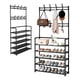 thumbnail image 1 of Percheros Combo 2 De Pie Organizador De Ropa Y Calzado 5 Estantes Multiuso Con Ganchos Laterales Closet Entrada FIGOIMPORT, 1 of 12