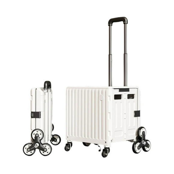 Carrito de Compras Plegable Con Ruedas Trepadoras Blanco