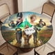 thumbnail image 5 of El mago de la ciudad esmeralda-theme Fitted Round Tablecloths Elastic Edged Table Covers Waterproof Table Cloth for Kitchen Holiday Party Tables Decor 150cm, 5 of 6