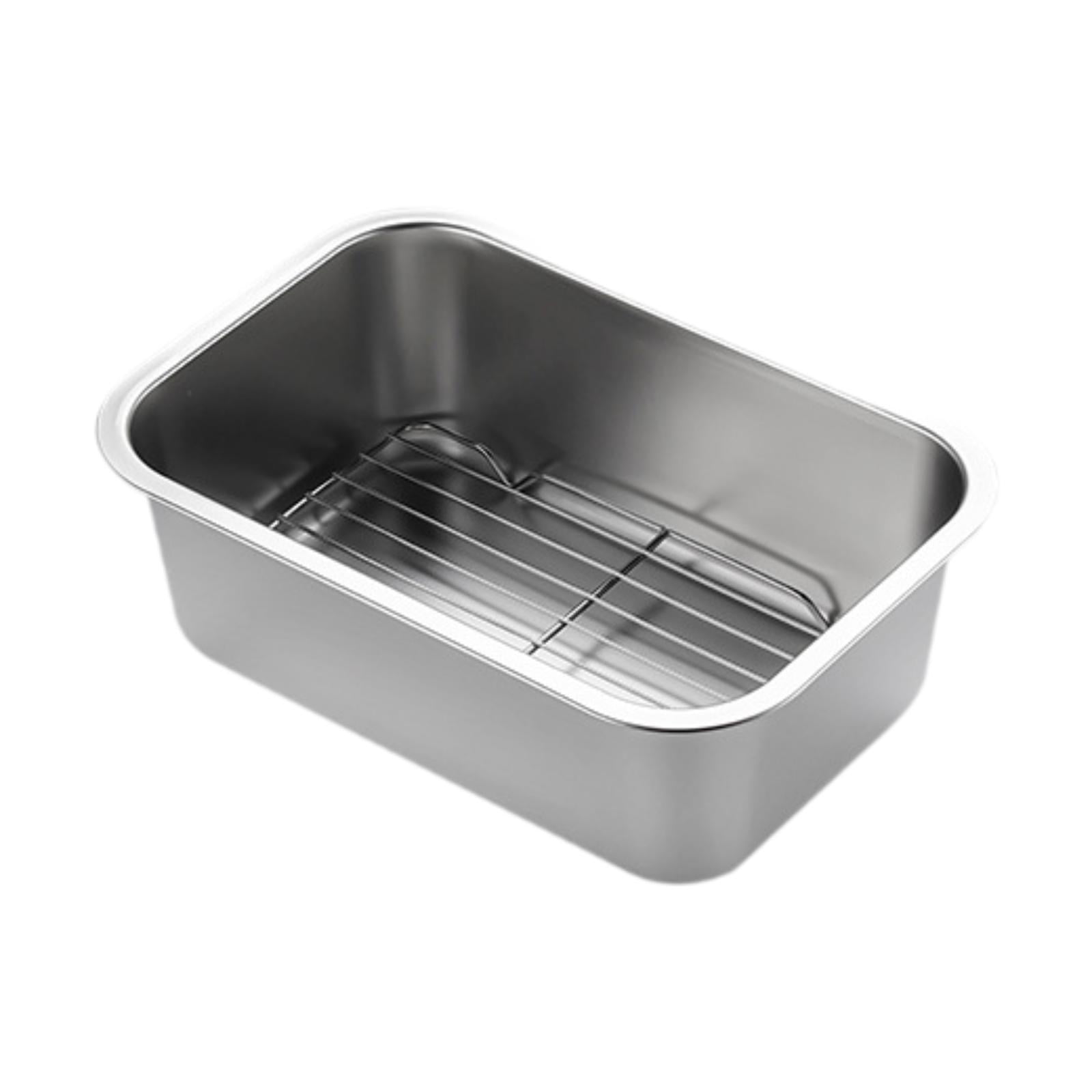 Bothyi - Bandeja Para Horno Con Rejilla Para Filtrar Aceite, Rectangular, Para Hoteles, 32 X 22 X 10 Cm