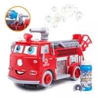 Leonimport - Camion Bombero Lanza Burbujas Con Luces Y Sonidos