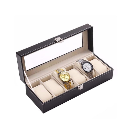 Caja Estuche Organizador de 6 Relojes de Lujo